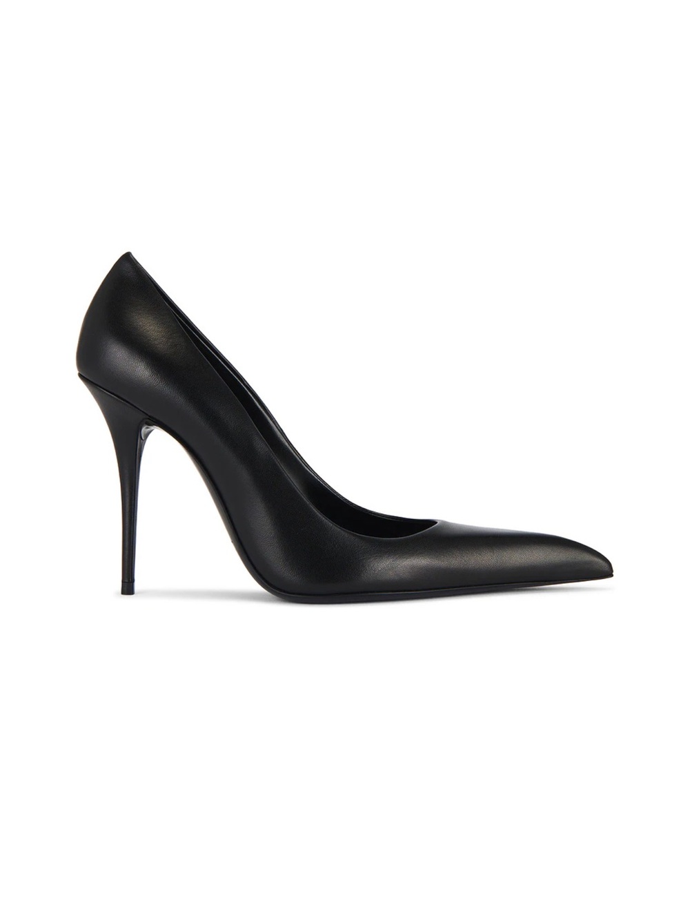 Yves Saint Laurent Black Leather Pointed Stiletto Pump